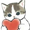 ❤ Эмодзи «Котики Mofusand» для Telegram