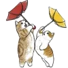 🌂 Эмодзи «Котики Mofusand» для Telegram