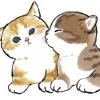 😘 Эмодзи «Котики Mofusand» для Telegram