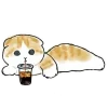 🥤 Эмодзи «Котики Mofusand» для Telegram