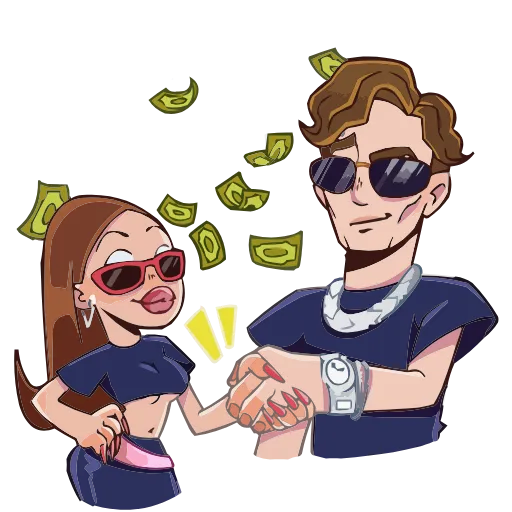 🤑 Эмодзи «MONEYKEN AND INSTASAMKA БЕЗ ТЕКСТА» для Telegram