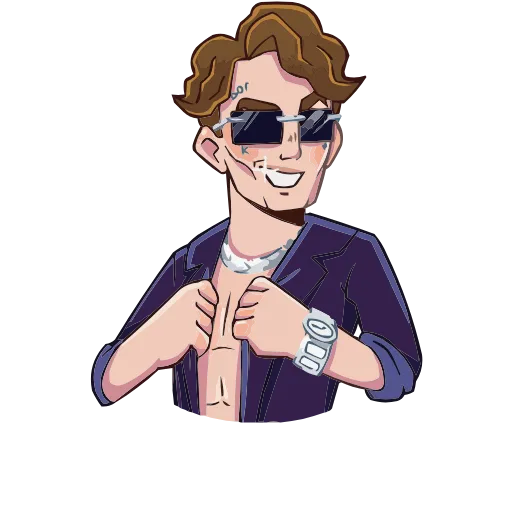 😎 Эмодзи «MONEYKEN AND INSTASAMKA БЕЗ ТЕКСТА» для Telegram