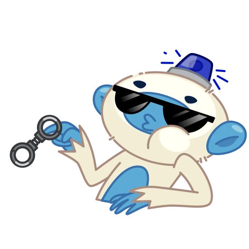 😎 Стикер «Blue Monkey» для Telegram