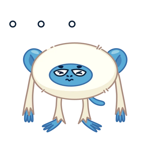 😑 Стикер «Blue Monkey» для Telegram