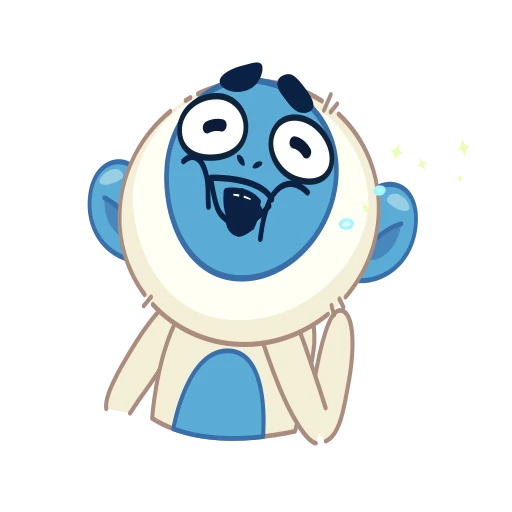 Стикерпак Blue Monkey для Telegram — скачать