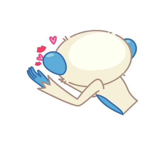 😘 Стикер «Blue Monkey» для Telegram
