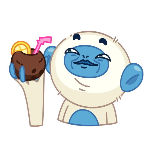 🍹 Стикер «Blue Monkey» для Telegram