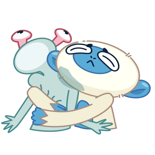 🤗 Стикер «Blue Monkey» для Telegram