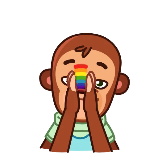 🌈 Стикер «Monkey Puppet» для Telegram