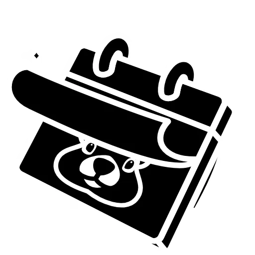 🗓 Эмодзи «Monochrome Black Style» для Telegram