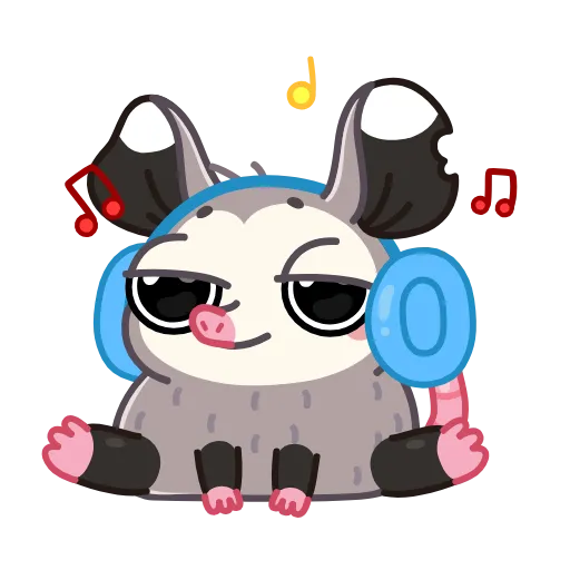 🎧 Эмодзи «Monty Opossum» для Telegram