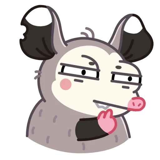 🤔 Эмодзи «Monty Opossum» для Telegram