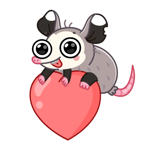 ❤️ Эмодзи «Monty Opossum» для Telegram