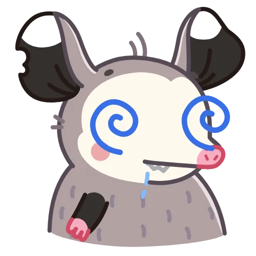 😵‍💫 Эмодзи «Monty Opossum» для Telegram