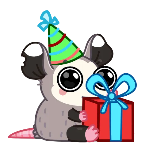 🥳 Эмодзи «Monty Opossum» для Telegram