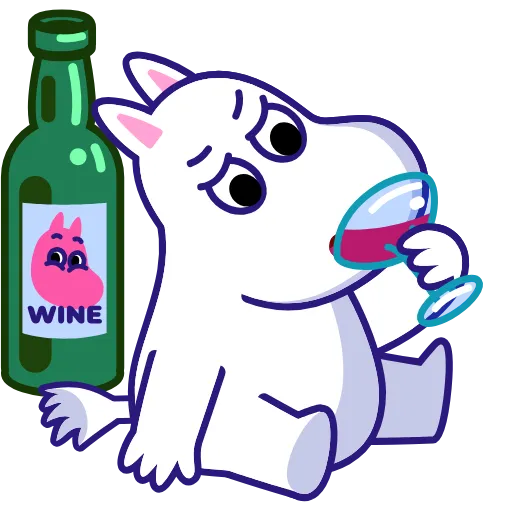 🍷 Эмодзи «Moomin» для Telegram