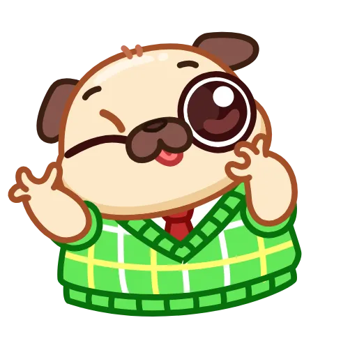 😉 Эмодзи «Мопс» для Telegram