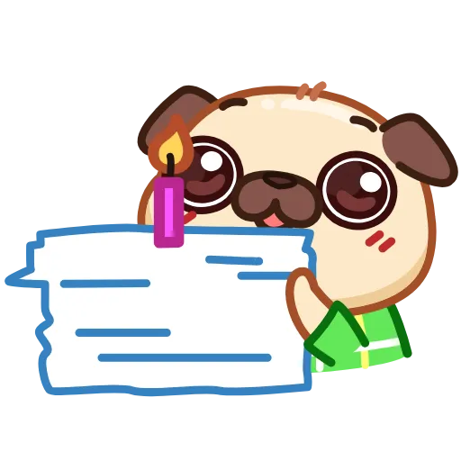 🎂 Эмодзи «Мопс» для Telegram