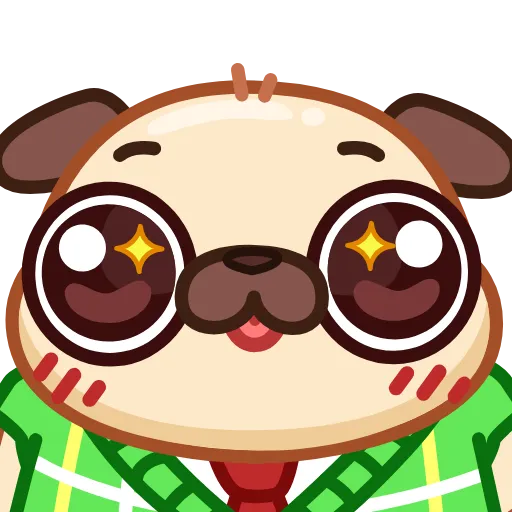 🤩 Эмодзи «Мопс» для Telegram