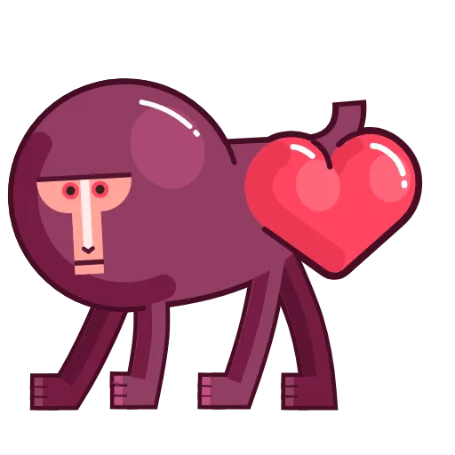 ❤️ Эмодзи «Movin' Monkey -» для Telegram
