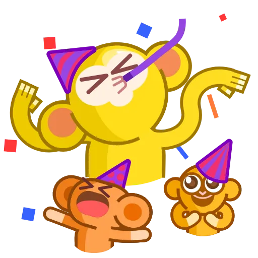 🥳 Эмодзи «Movin' Monkey -» для Telegram