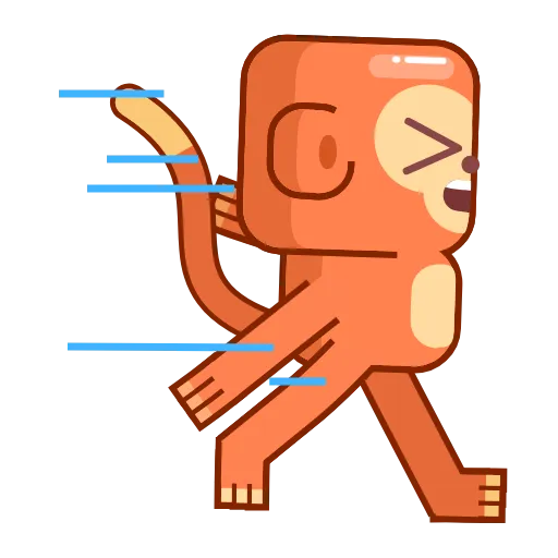 😫 Эмодзи «Movin' Monkey -» для Telegram