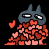 ❤️ Эмодзи «Cat -» для Telegram