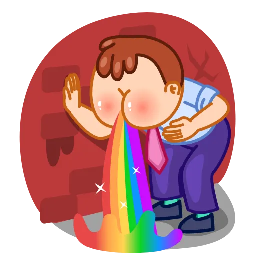🤮 Стикер «Mr Rosy Cheeks» для Telegram