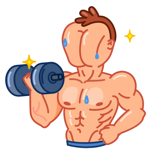 💪 Стикер «Mr Rosy Cheeks» для Telegram
