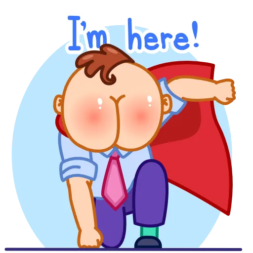 🦸‍♂️ Стикер «Mr Rosy Cheeks» для Telegram