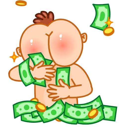 🤑 Стикер «Mr Rosy Cheeks» для Telegram