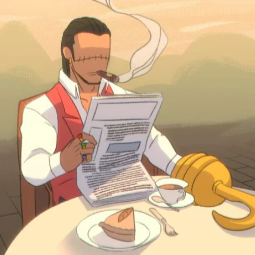 🗞 Стикер «☕🐊 𝗖𝗿𝗼𝗰𝗼𝗱𝗶𝗹𝗲» для Telegram
