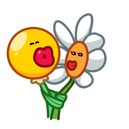 👩‍❤️‍💋‍👨 Эмодзи «Mr. Floret» для Telegram