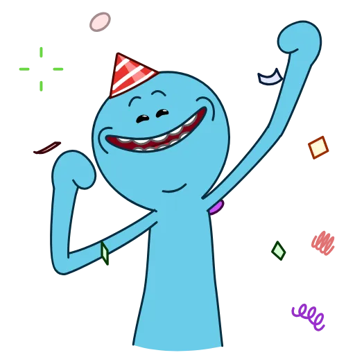 🥳 Эмодзи «Mr.Meeseeks» для Telegram
