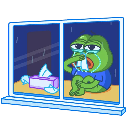 😭 Эмодзи «Mr.Pepe» для Telegram