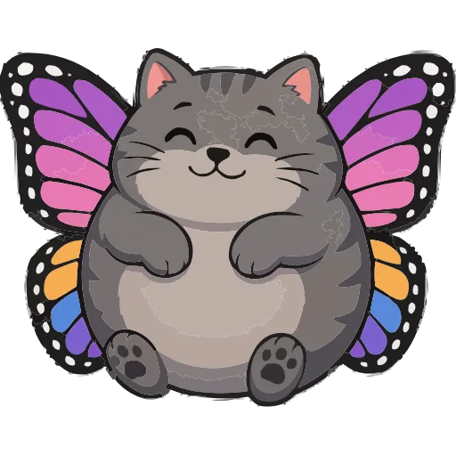 🦋 Эмодзи «Розовые буквы, мультяшные звери» для Telegram
