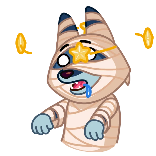😵‍💫 Стикер «Mummy Jackal» для Telegram