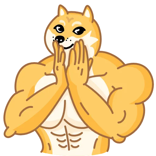 🤗 Эмодзи «Muscle Dog» для Telegram