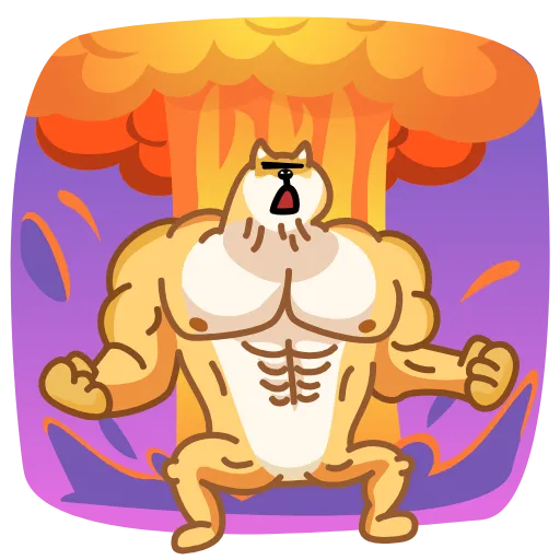 🤬 Эмодзи «Muscle Dog» для Telegram