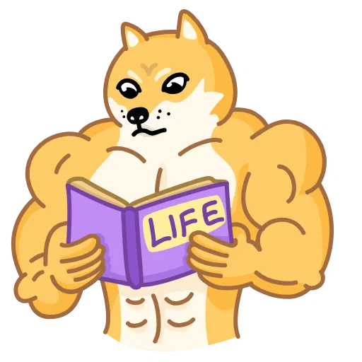 📖 Эмодзи «Muscle Dog» для Telegram