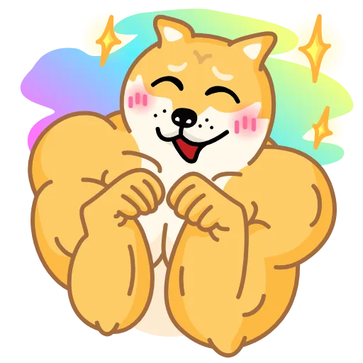 🤩 Эмодзи «Muscle Dog» для Telegram