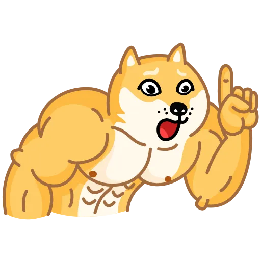 ☝️ Эмодзи «Muscle Dog» для Telegram