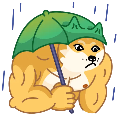 ☂️ Эмодзи «Muscle Dog» для Telegram
