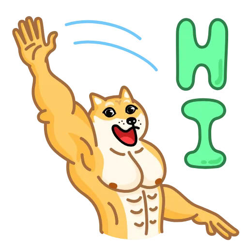 👋 Эмодзи «Muscle Doge» для Telegram