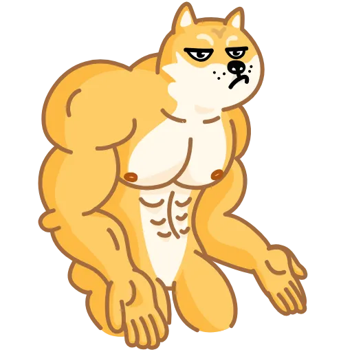 🤨 Эмодзи «Muscle Doge» для Telegram