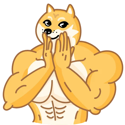 ☺️ Эмодзи «Muscle Doge» для Telegram
