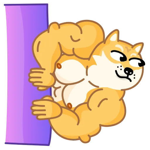 👀 Эмодзи «Muscle Doge» для Telegram