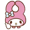 Эмодзи ✌Зайка My Melody для Telegram — скачать