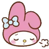 😮‍💨 Эмодзи «✌Зайка My Melody» для Telegram