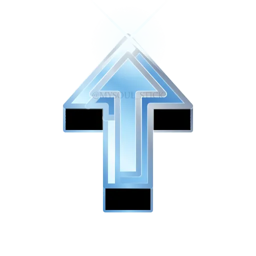 ⬆️ Эмодзи «Голубые анимированные буквы, разделители, иконки» для Telegram
